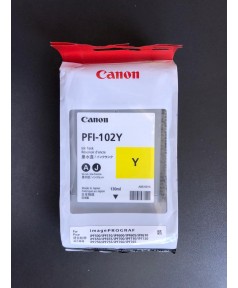 PFI-102Y / 0898B001 уцененный желтый картридж с чернилами для плоттера Canon IPF-500/600/605/610/650/655