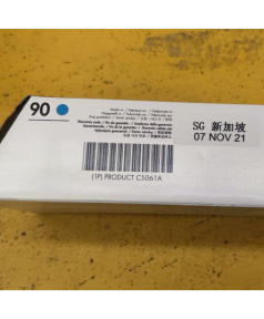 C5061A уцененный картридж № 90 голубой (Cyan) для Hewlett-Packard Designjet 4000/4020/4500/4520, (400 m
