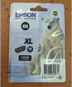 T2631 уцененный C13T26314010 Картридж Epson черный № 26XL для Epson XP-600/ 605/ 700/ 710/ 800/ 820 (