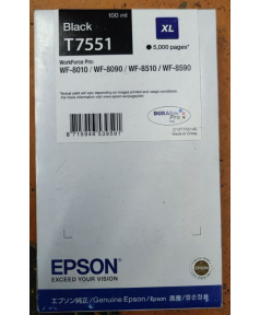 T7551 уцененный C13T755140 картридж с черными чернилами для Epson WorkForce Pro WF 8090DW/ 8590DWF (п