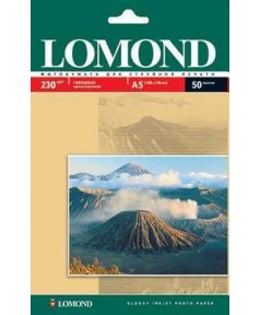 [0102070] Бумага LOMOND A5  50 л. 230 г/ м2  глянцевая вес: 0,431кг.