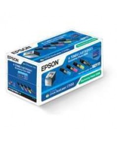 S050268 Набор картриджей для Epson AcuLaser C1100/ CX11. Bk+C+M+Y (черный полный- 4000 стр.,  цветные не полные- 1500 стр.)