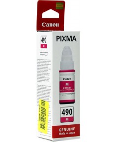 GI-490 M [0665C001] Картридж Canon для PIXMA G1400/G2400/G3400, пурпурные чернила на основе красителей, 70мл.