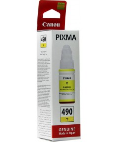 GI-490 Y [0666C001] Картридж Canon для PIXMA G1400/G2400/G3400, желтые чернила на основе красителей, 70мл.