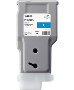 PFI-206C (Cyan) [5304B001] Картридж с чернилами для плоттера Canon iPF6400/6450 (300 мл)