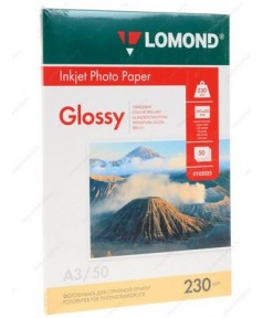 230 Бумага LOMOND A3 GLOSSY 230 г/ м2 50 л. глянцевая [0102025]