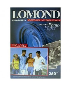 Premium Бумага LOMOND A3 Premium GLOSSY 20 л. 260 г/ м2 супер глянцевая [1103130]
