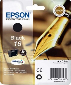 T1621 / T16214 (№16) Картридж для Epson WF-2010W/2510WF/2520/2530/2540  (165 стр) Black