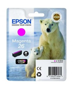 T2613 / T26134 Картридж пурпурный (№26) для Epson XP-600/ 605/ 700/ 710/ 800/ 820 (300 стр.), Magenta