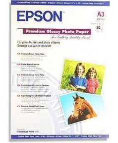 S041315 Бумага Epson Premium Glossy Photo Paper, A3, 255г/ м2 (20 л.)
