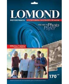 Бумага LOMOND A4 Premium Super Glossy Bright 20 л. 170 г/ м2 суперглянцевая ярко-белая микропористая фотобумага для струйной печати [1101101]