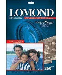Бумага LOMOND A4 Premium Semi Glossy Bright 20 л. 260 г/ м2 полуглянцевая ярко-белая микропористая фотобумага для струйной печати [1103301]