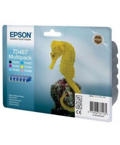 T0487 / T04874010 = T048140BA = T048140A0 Набор картриджей для Epson Stylus Photo R200/ R220/ R300/ R300ME/ R320/ R340, RX500/ RX600/ RX620/ RX640 (Bk+C+M+Y+LC+LM)T0487