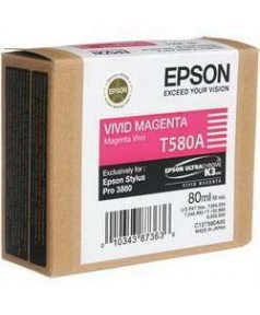 T580A / T580A00 Картридж для Epson Stylus Pro 3880 Vivid Magenta (80мл.)