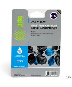 LC-1100C Совместимый Картридж Cactus для Brother DCP-385C, DCP-6690CW, MFC-990W (385 стр.) Cyan