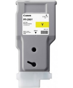PFI-206Y (Yellow) [5309B001] Картридж с чернилами для плоттера Canon iPF6400/6450 (300 мл)